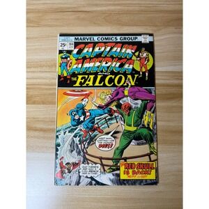 Captain America and Falcon #184 Marvel‎ Comics 1975 Red Skull is Back